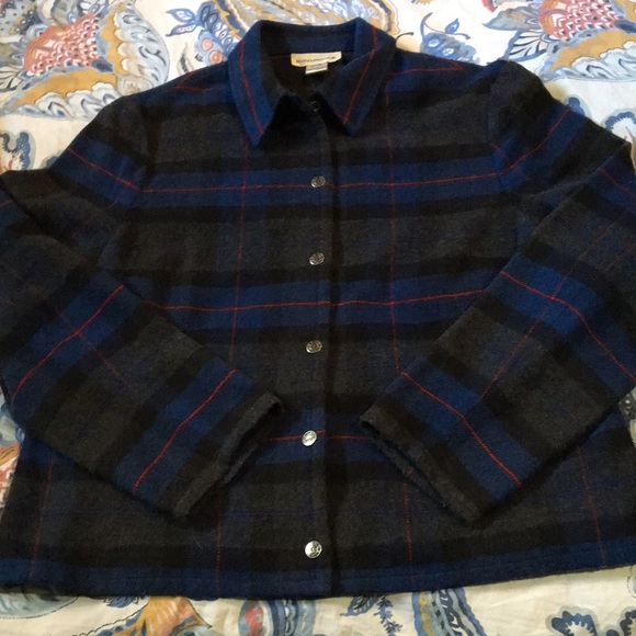 Evan-Picone Plaid Jacket, 14/16 - Picture 1 of 7